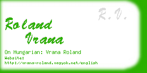 roland vrana business card